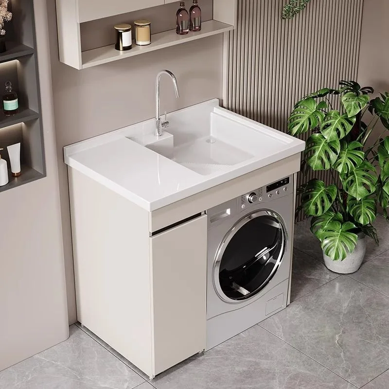LH balcony integrated cabinet hand washing pool basin corner cutting is now made of honeycomb aluminum washboard