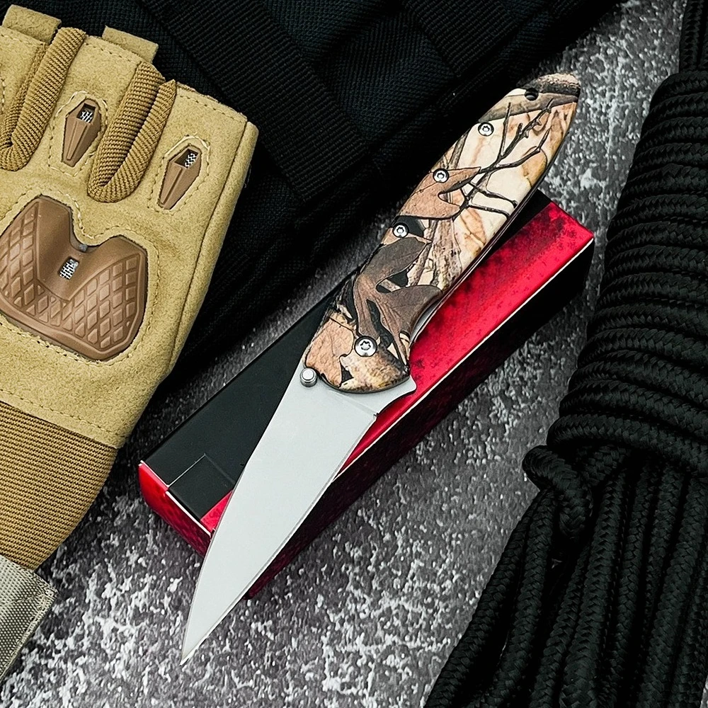 التخييم الصيد المحمولة متعددة الوظائف سكين في الهواء الطلق بقاء 420 الصلب مقبض للطي شفرة سكين التنزه الصيد أدوات EDC