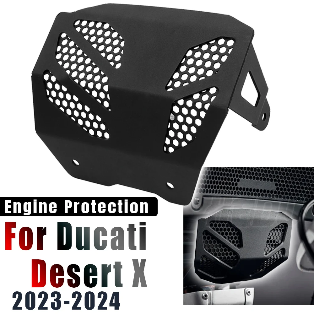 

For Ducati DesertX Desert X Engine Guard Protector Exhaust Shield Protection Cover Chassis Shroud Desert X 2022 2023 2024 2025