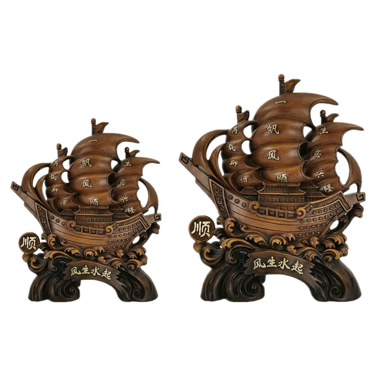 

Desk Ornament for Men Office Resin Statue Chinese Style Home Decoration for Tabletop Study Living Room Entrance Bookshelf Table