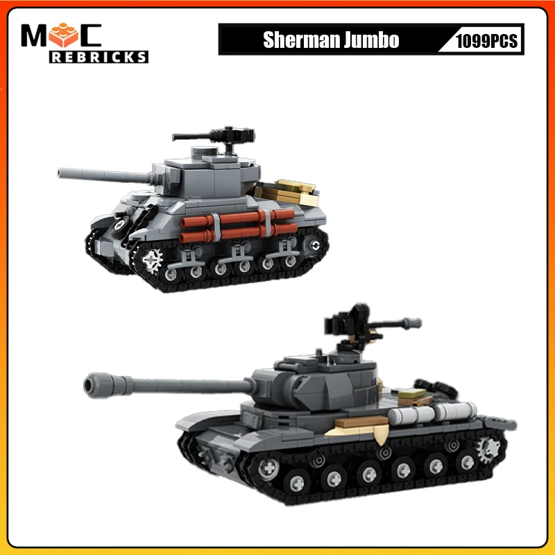 

MOC Building Block Russian Sherman Jumbo IS-2 Heavy Tank Model Originality Bricks DIY Puzzle Boy Toy Holiday Gifts