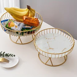 Light Luxury Fruit Plate, Creative Living Room Home Fruit Basket Afternoon Tea Candy Dessert Stand Snack Tray,Party Supplies