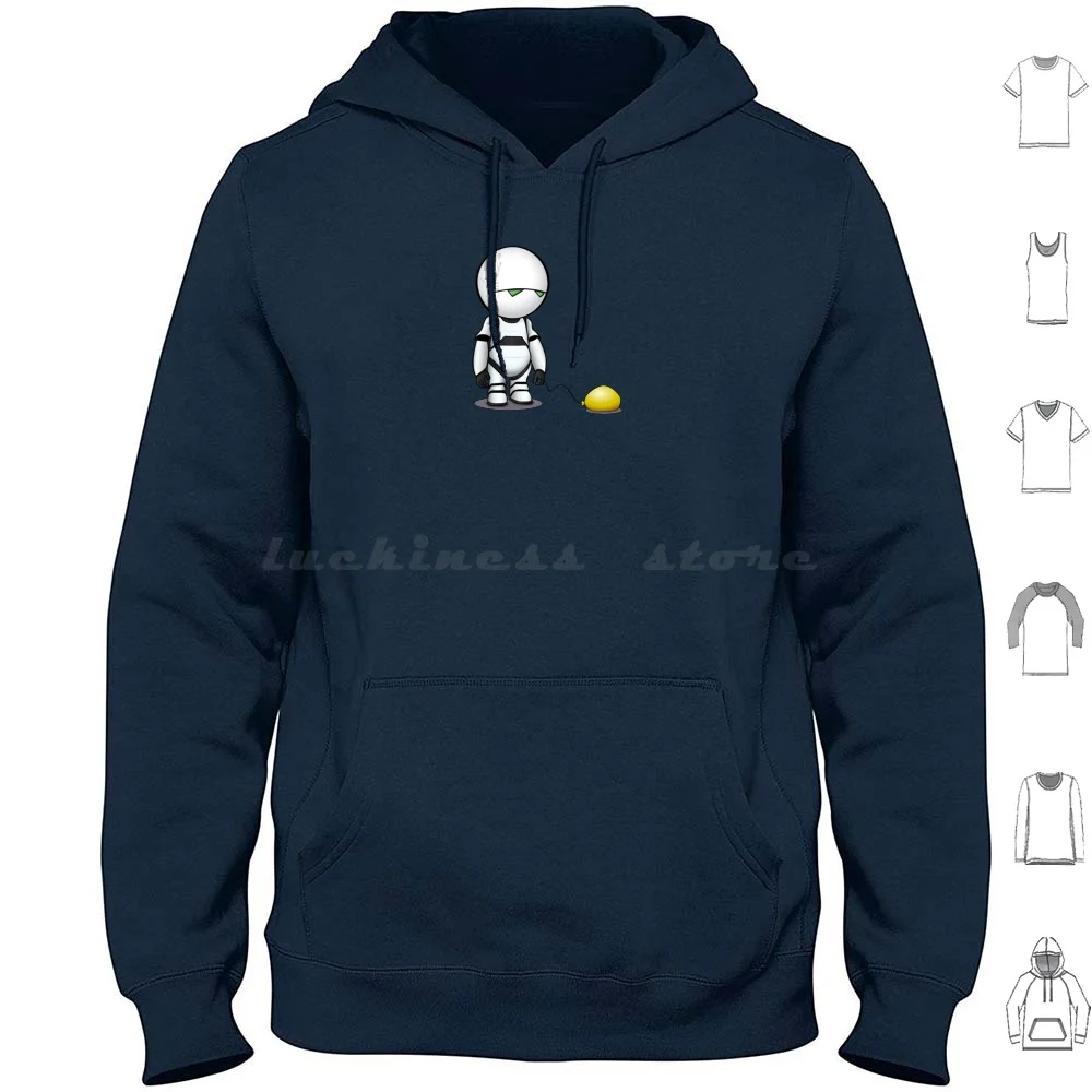 Marvin'S Balloon Hoodie cotton Long Sleeve Marvin Android Hhg Hitchhikers Guide Hitchhikers Guide To The Galaxy