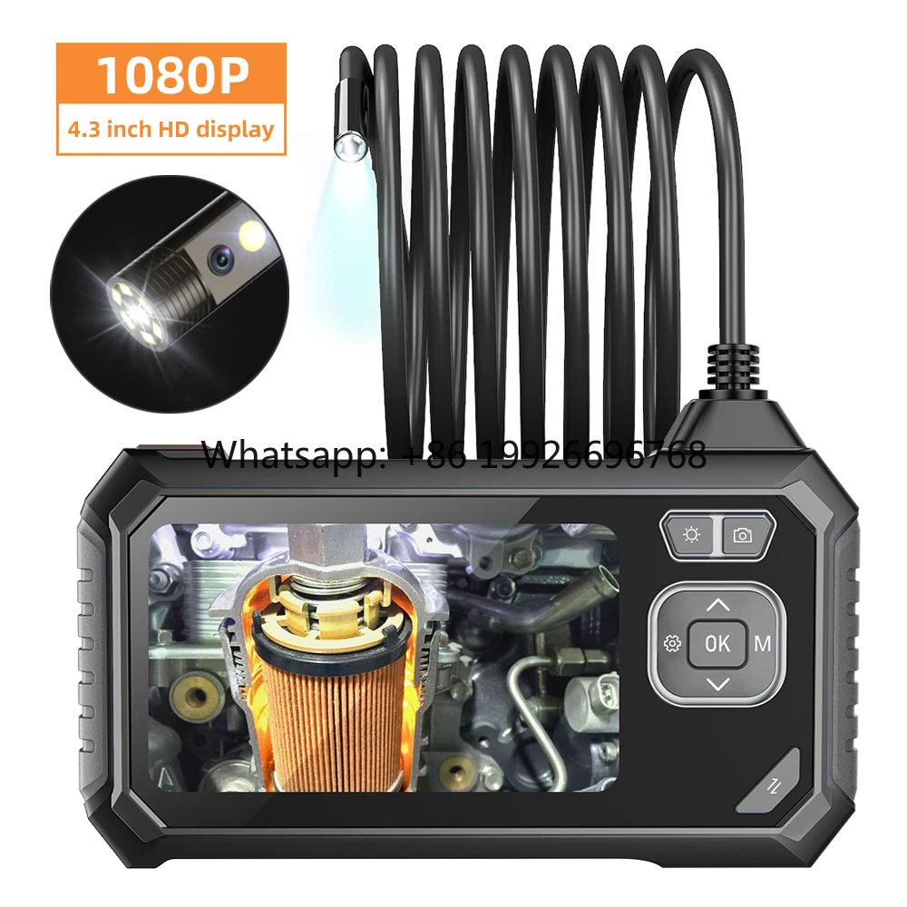 

113-B 4.3inch Pipe Inspection Camera Endoscope Engine Detect Borescope Sewer Drain Inspection Video Camera
