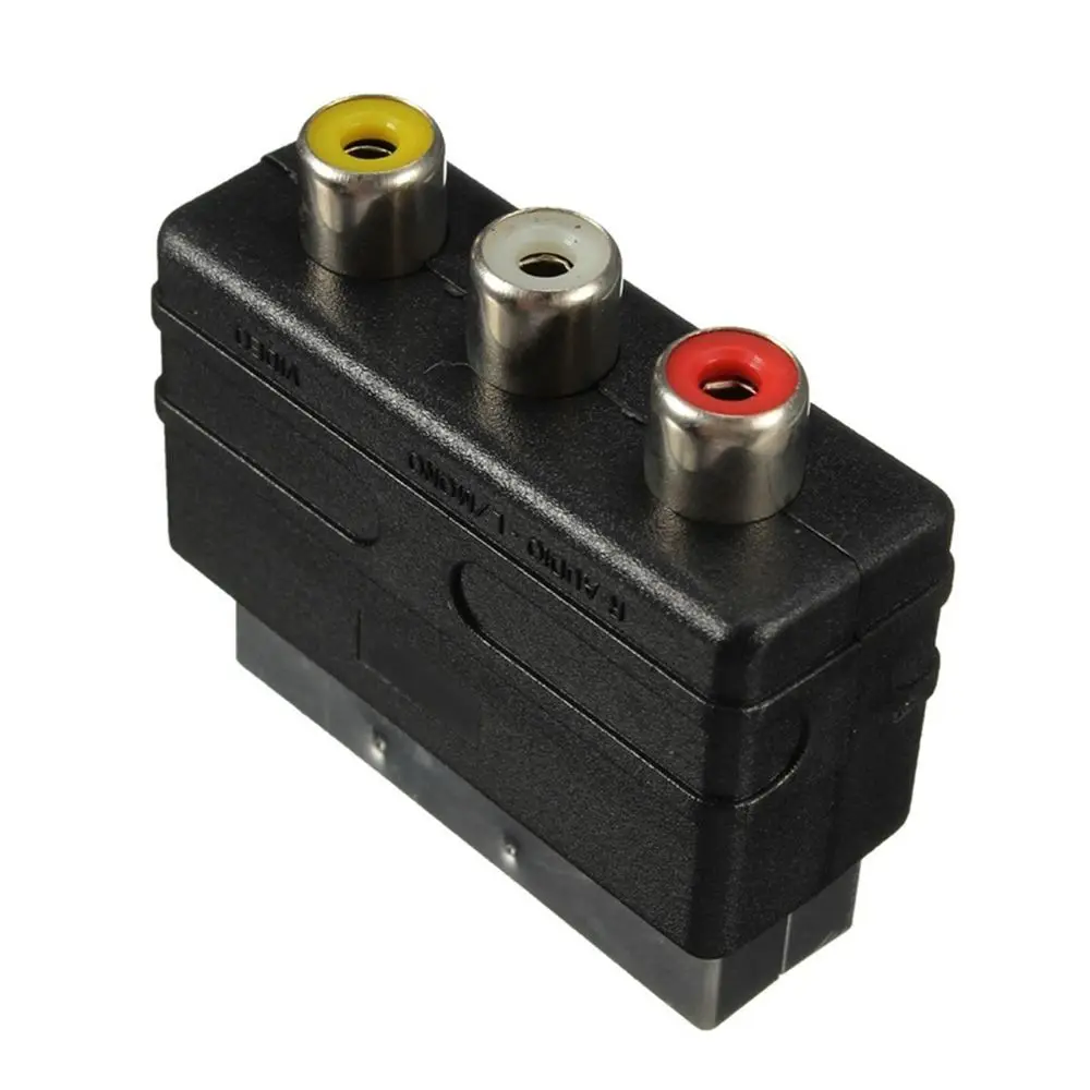 High Quality 20 Pins Adapter Male Plug To 3 RCA Female for TV DVD Cable SCART Converter Adapter Audio Video Accessories