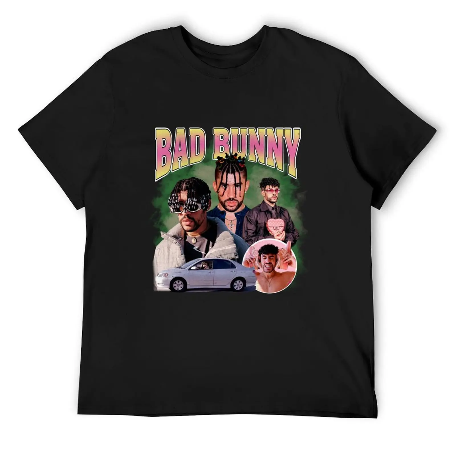 

Bad Bunny 90s Vintage x Bootleg Style Rap T-Shirt vintage graphic t shirts for a boy mens tall t shirts