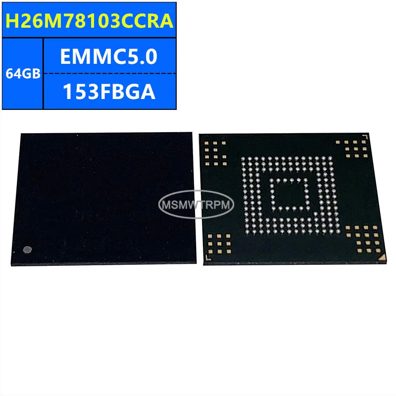 153FBGA 메모리 칩 IC 전자 부품, H26M78103CCRA, H26M78103CCR, EMMC5.0, 64GB, 정품, 신제품