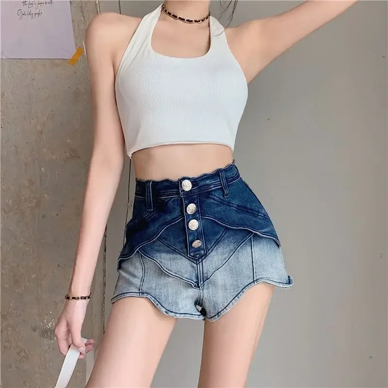 

Female Short Jeans Pants High Waist Casual New In Women's Denim Shorts Youthful Hot for Summer Elegant XXL Jorts Streetwear Kpop