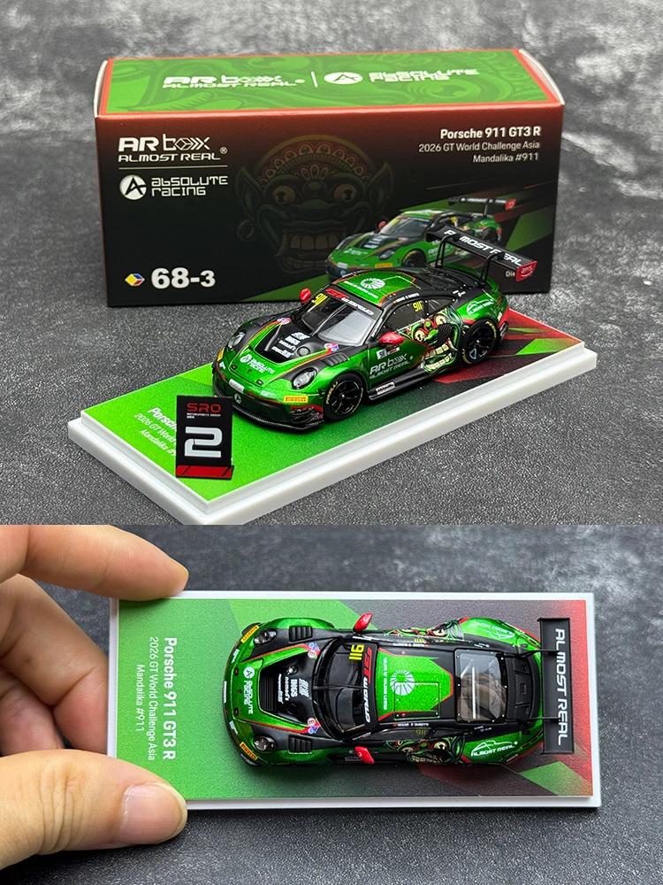 AR BOX Model odlewany ciśnieniowo 1/64 Porsche 911 GT3 R 2026 GT Samochód Model Kolekcjonerski — Zdjęcie 2 z 2