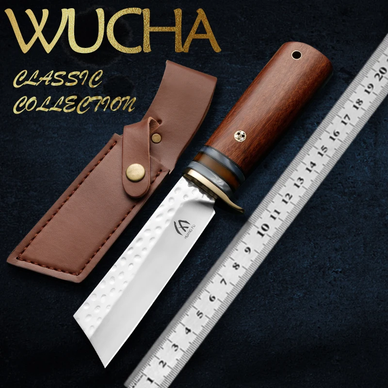 

HUANGFU 9CR18MOV stainless steel forged exquisite hunting knife knife wilderness survival knife outdoor hand tool