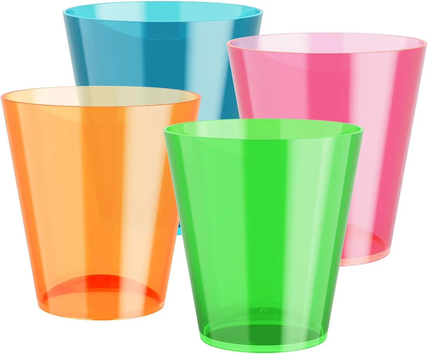 

Набор из 200 пластиковых стаканчиков для шотов объемом 2 унции, неоновые мини-стаканчики для вечеринок, прочные и многоразовые, оптом, для праздничных мероприятий