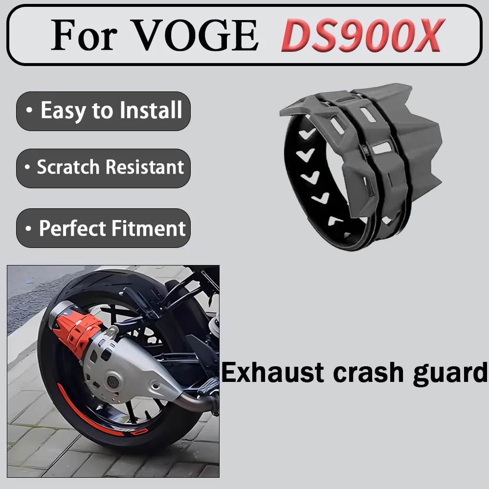 For VOGE DS900X modified exhaust anti-scalding ring heat insulation glue anti-fall ring protective cover universal rubber cover