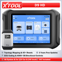 XTOOL D9HD Heavy hard Truck Diagnostic Tool for 12V car for 24 Trucks Full System Bidirectional Diagnostic OBD2 Scanner with toplogy Mapping ECU Coding Key Programming 45 + reets