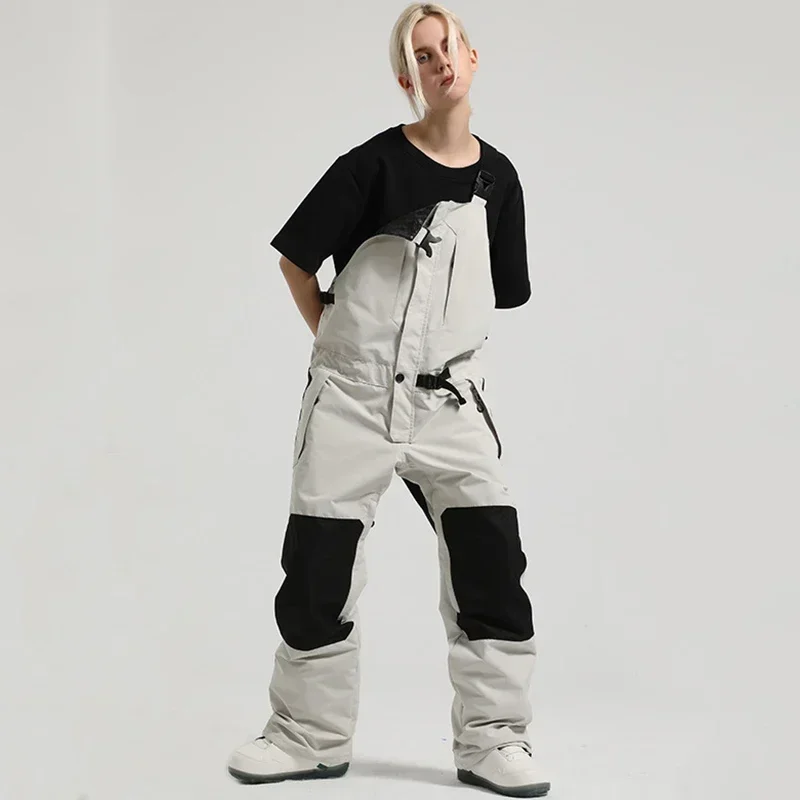 

New Outdoor Winter Couple Ski Pants Double Board Men's Windproof Waterproof Breathable Clothes Women's Sports Leisure Snow Pants