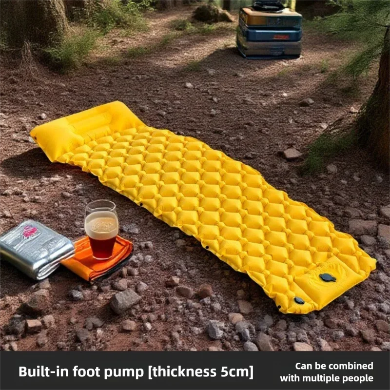 Materassino gonfiabile per piedi da esterno da 192 cm, leggero, portatile, pieghevole, per pausa pranzo, da campeggio, a prova di umidità