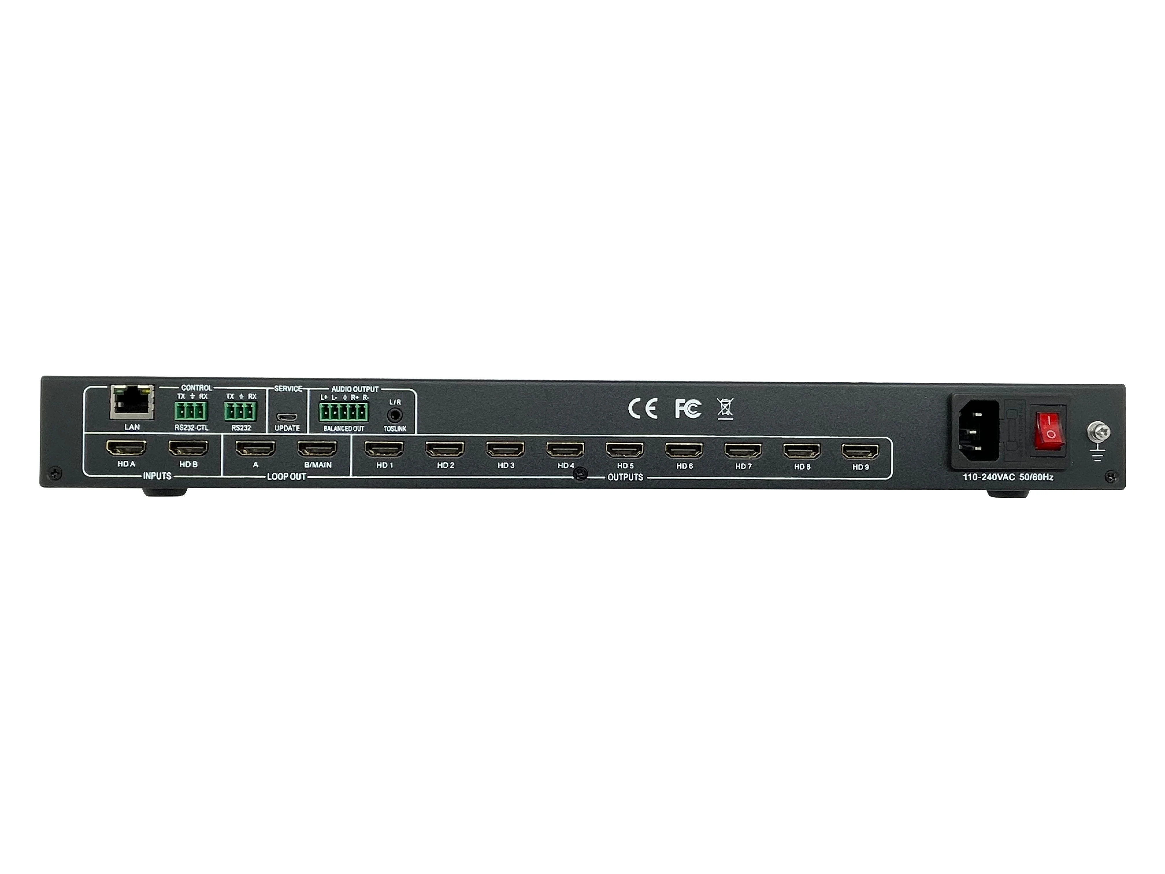 New Video Wall Controller 3x3 with Loop Out Multi-resolution Upto 4K@60hz 4:4:4 3x3 Video Wall Controller