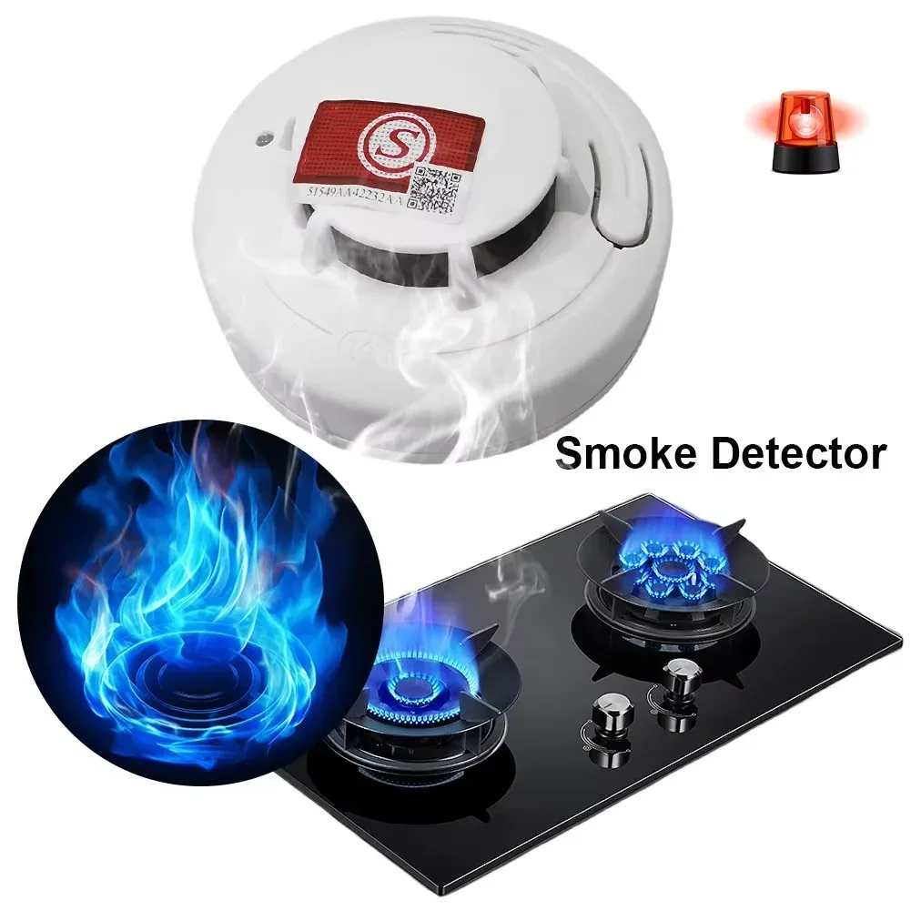 Fire Alarm Smoke Detector with Batteries Wireless Fire Smoke Detector Sensitive Smoke Detector for Shopping Mall School Home