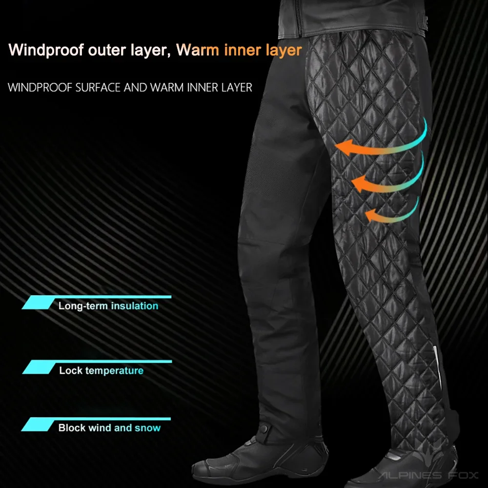 Winter Motorbike Trousers Men's Motorcycle Quick Release Pants Built in CE Protectors Warm Waterproof Off-road Motocross Pants - Image 3