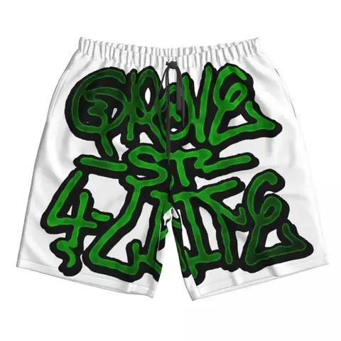 Harajuku Grove 4 Life GTA San Andreas Trunks Beach Board Shorts Casual Quick Dry Swim Summer Men Pants