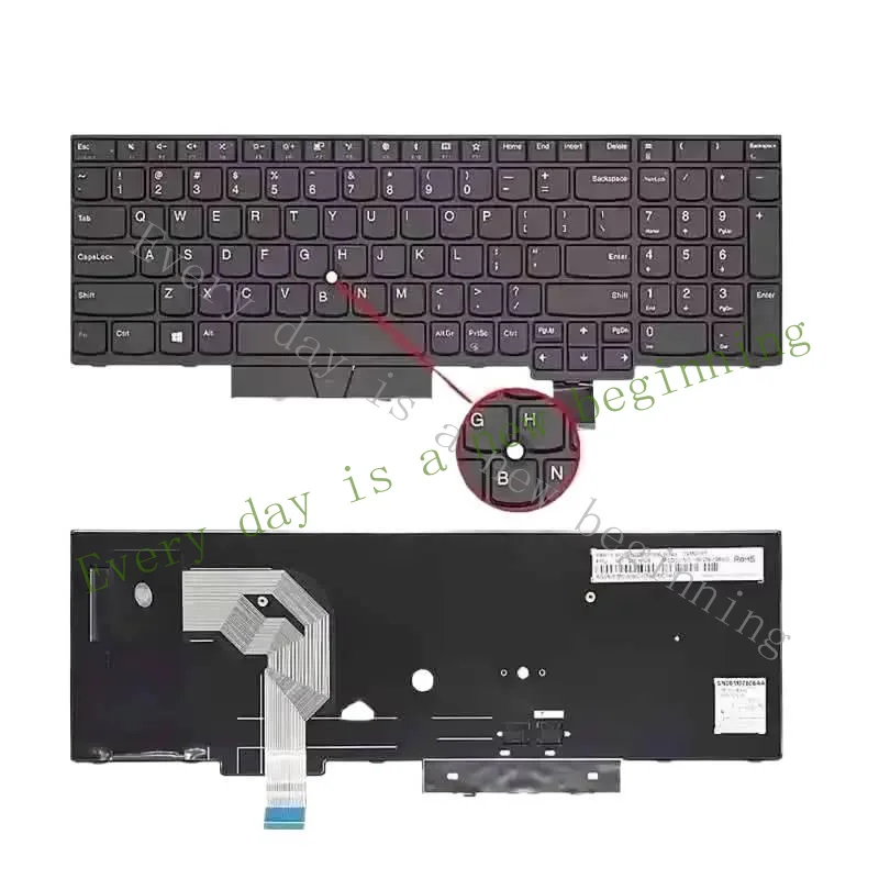 

UU. New Keyboard with backlit for T570 T580 P51S P52S