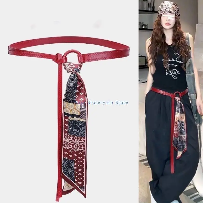 

X7XB Women’s Accessory Retros Belt Scarf Versatiles Wear For Casual And Party Outfits