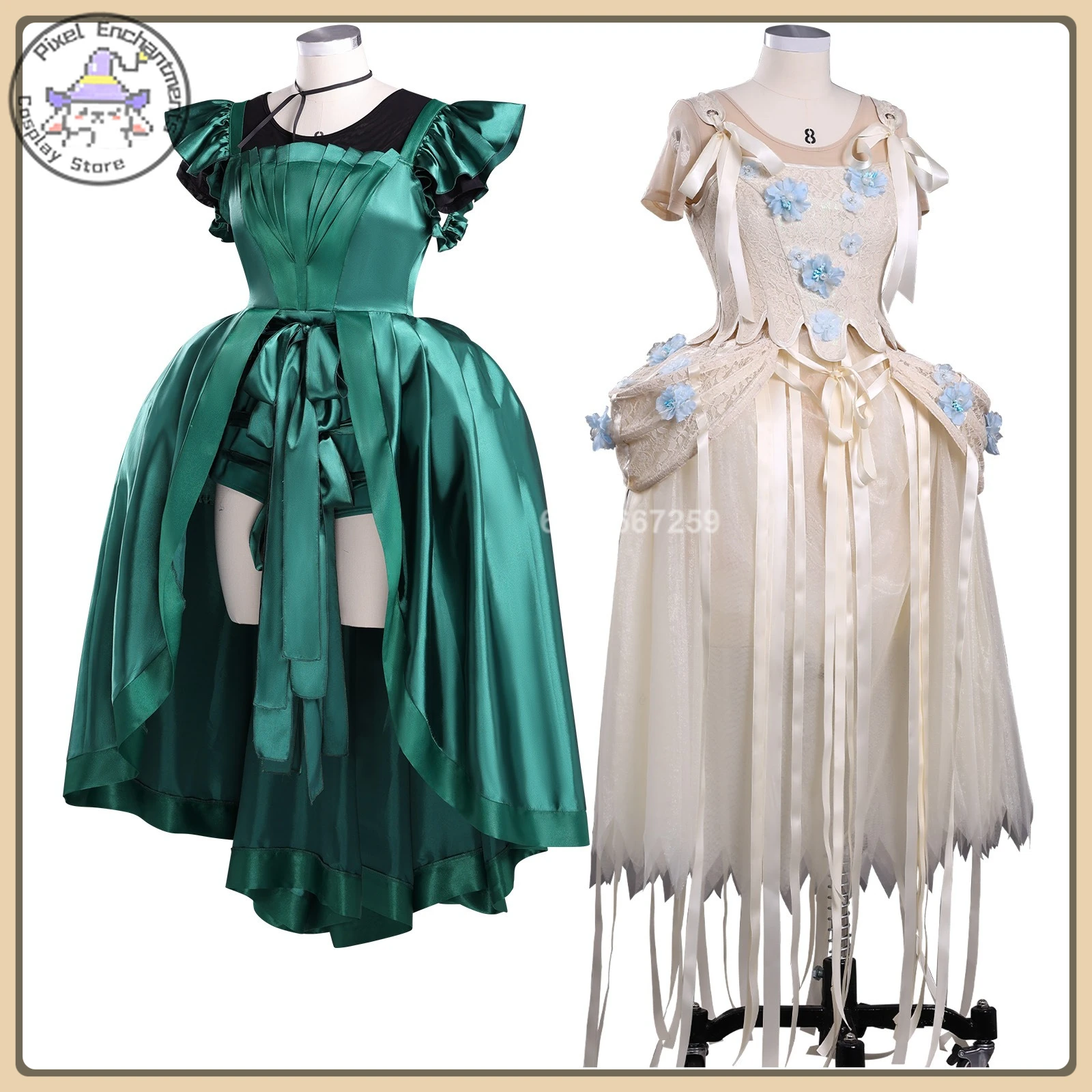 

Popular Movie Cosplay Costume Anime Agnes and Enid Sinclair Role Playing Cute Dress for Women Comic Con Halloween Party Suits