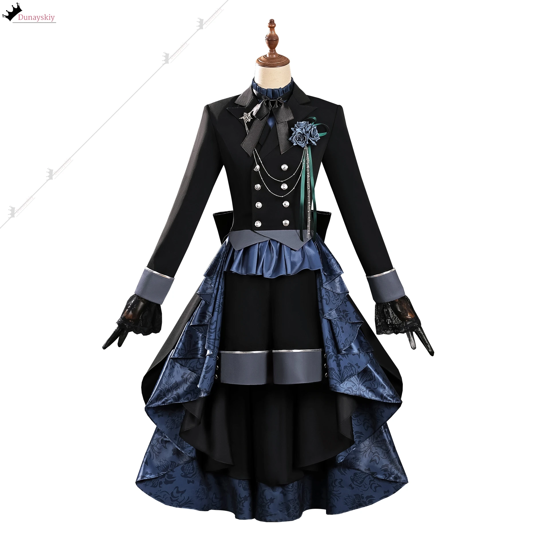 Black Ciel Phantomhive Butler Cosplay Costume Japanese Anime Gothic Lolita Dress Halloween Women's Costume Outfits Wig Prop view 6