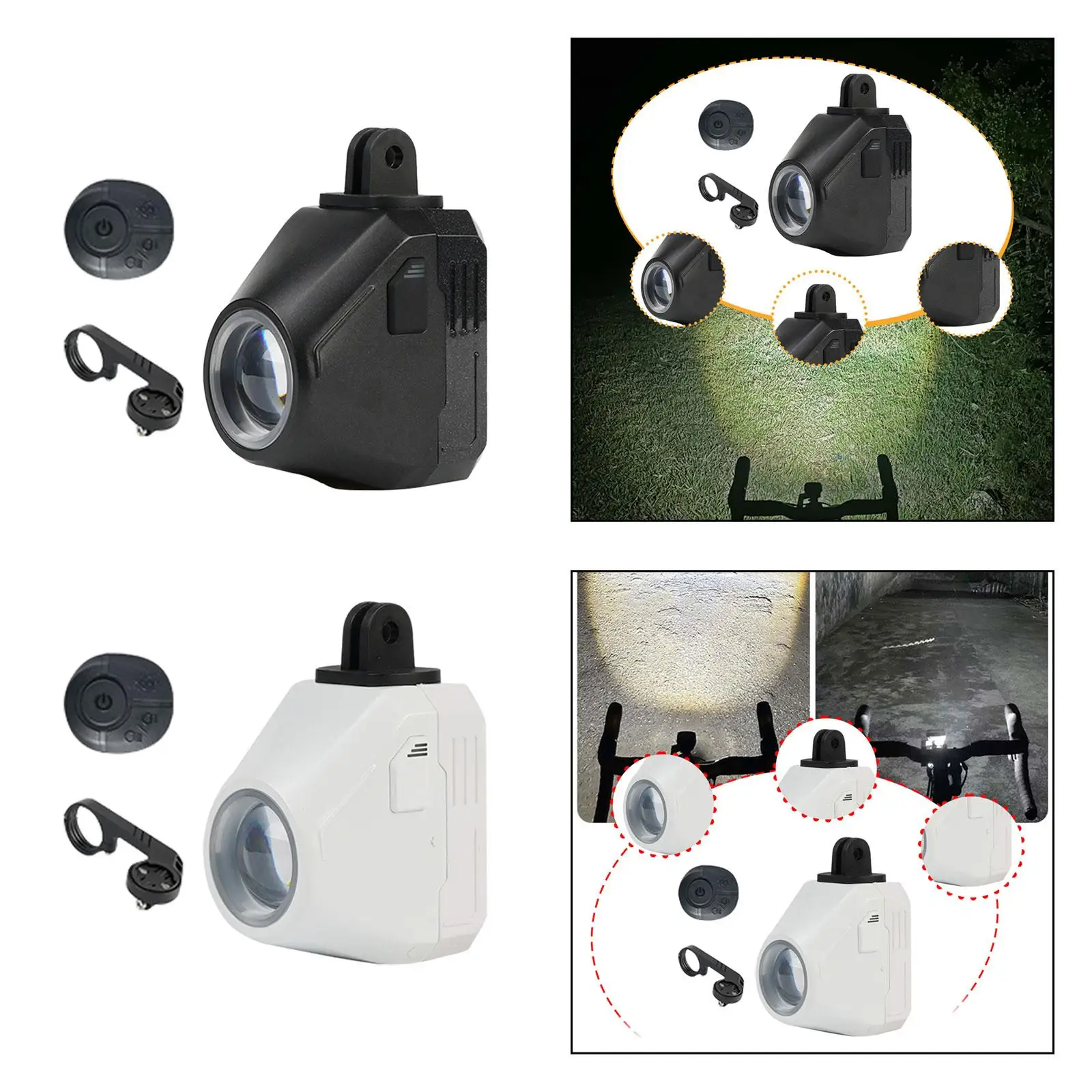 

Bike Light Waterproof Rechargeable Bike Headlight for Mountain Bikes Cycling