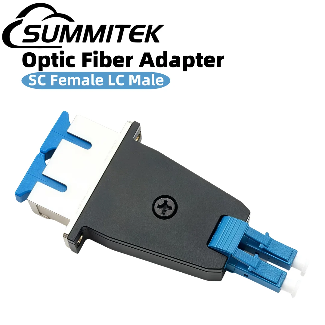 

Summitek 1PC SC Female LC Male Fiber Optic Adapter Duplex Single Mode Male To Female Fiber Optic Connnetor