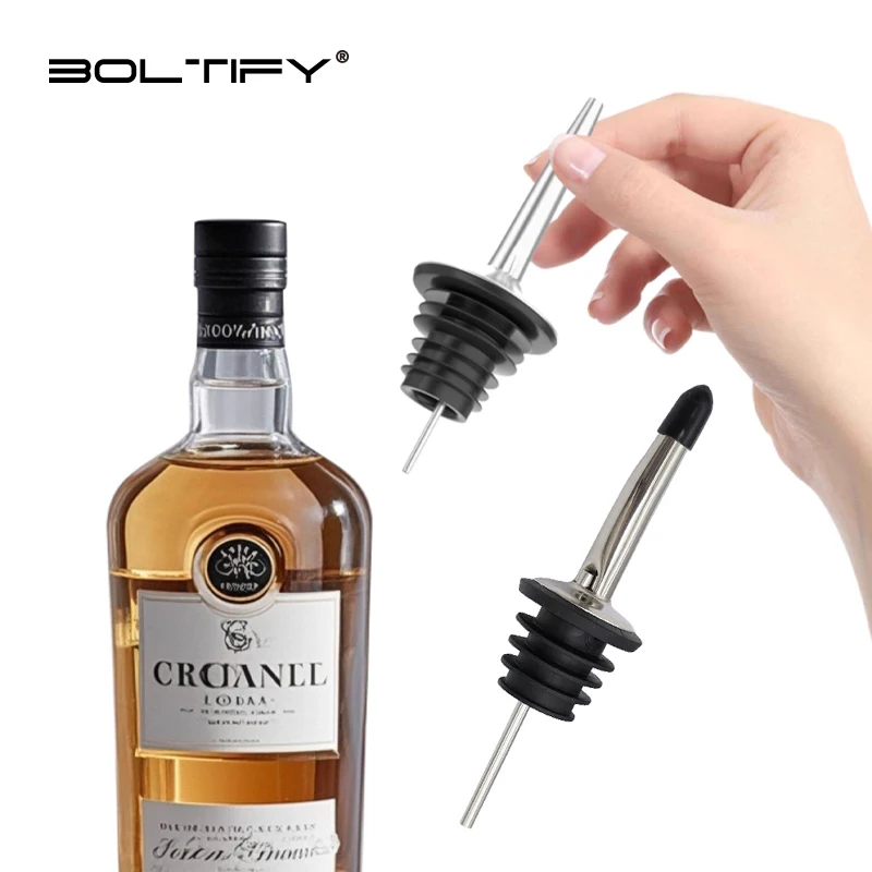 1Pcs Stainless Steel Wine Bottle Stopper Olive Oil Pourer Dispenser Spout Bottle Pourer Stopper For Bottle Bar Accessories