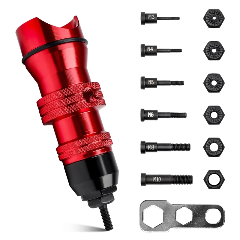 Adaptateur d'écrou à riveter électrique, outil manuel, M3 figuré, M5, M6, M8, M10