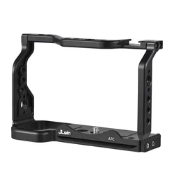 Protective Camera Cage for Sony Alpha 7C Aluminum Alloy with Quick Release Plate Cold Shoe Mount 1/4in And 3/8in Threaded Holes