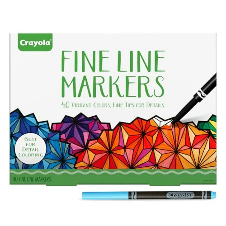 

Fine Line Markers for Adults 40ct,Skinny Marker Set for Adult Coloring Books, Gift for Teens, Aesthetic Art Supplies, Stress Re