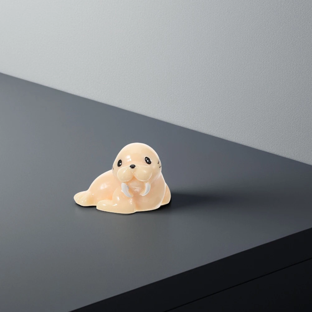 

6pcs Ocean Micro Landscape Realistic Resin Miniatures for Home Decor Kids Party Favors Ocean Scene Walrus Model Gifts