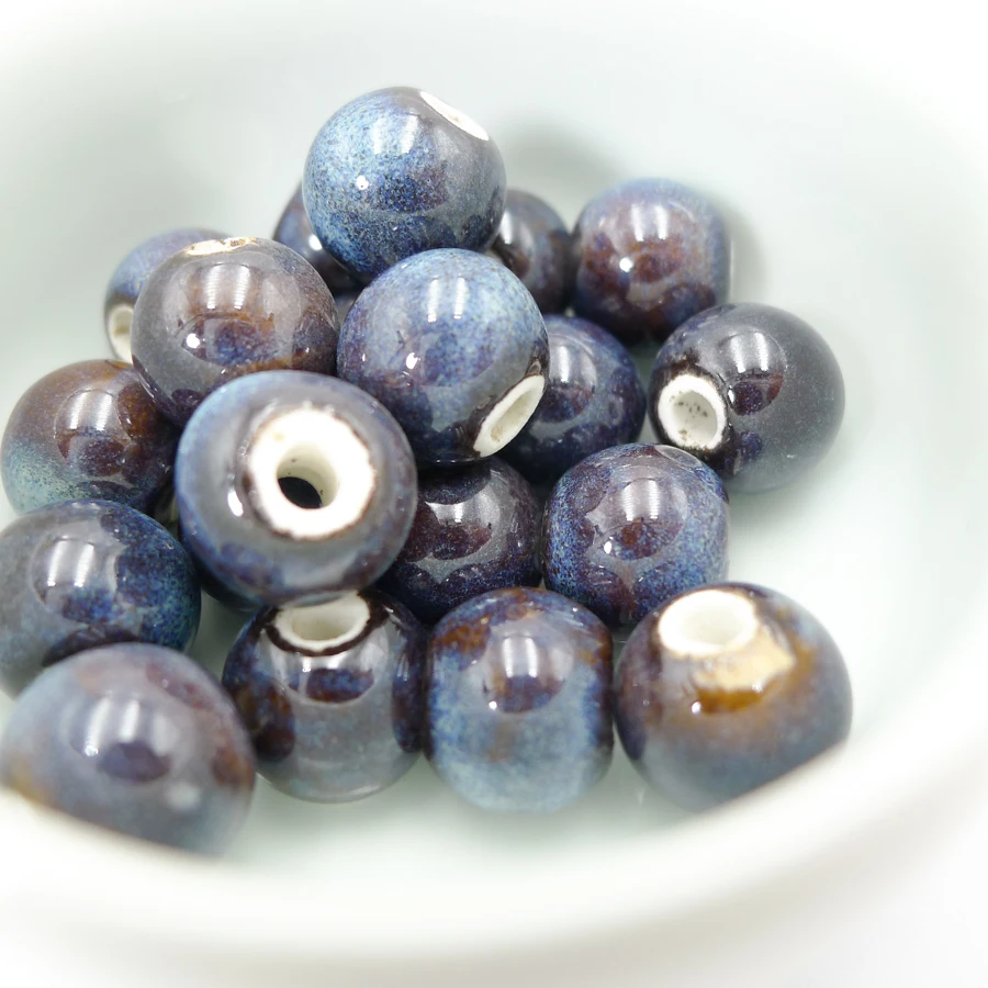10# 40pcs Quality Ceramic Beads Jingdezhen Ceramics Porcelain Bead For Jewelry Making 10mm  Beads #A304A