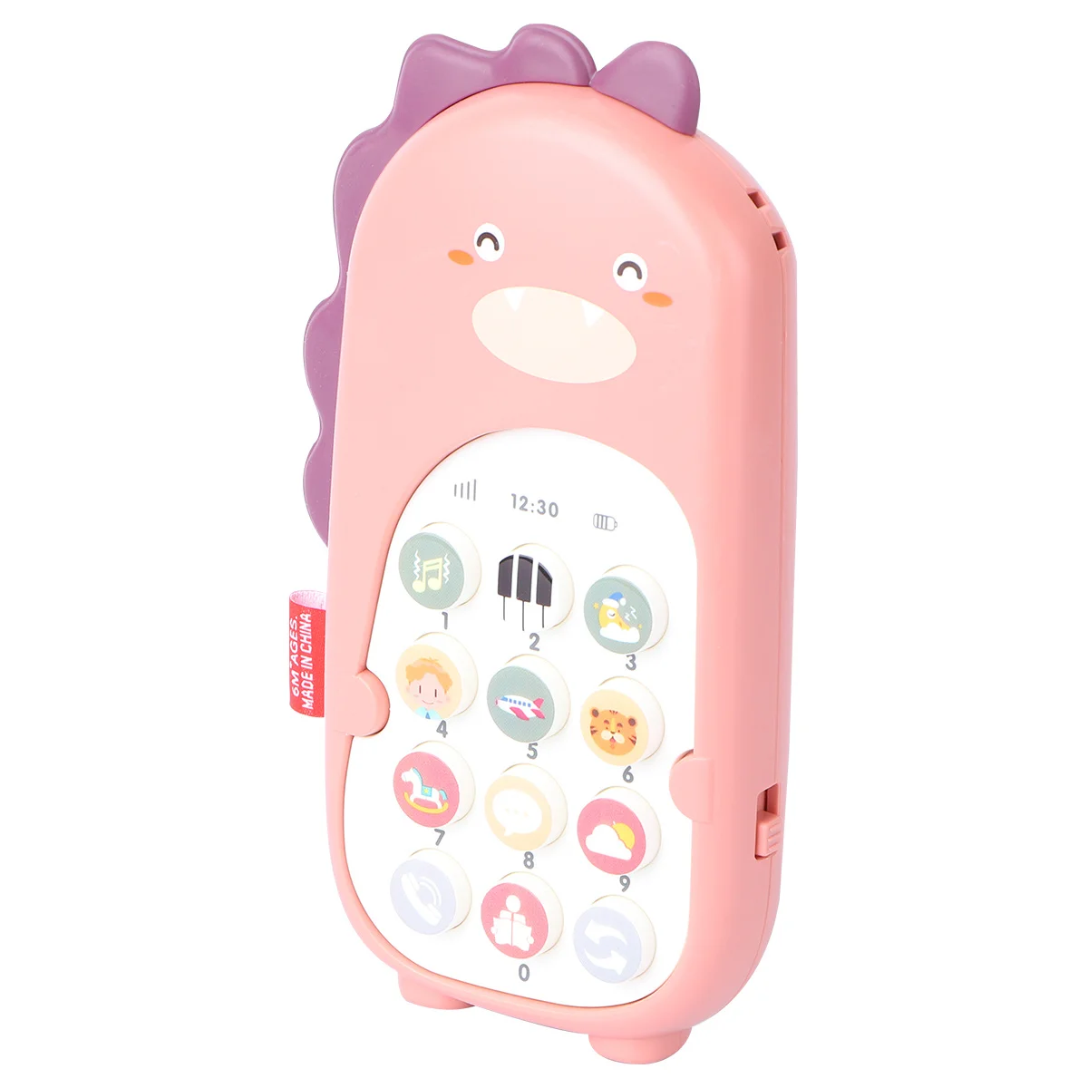 1 pièces Simulation téléphone portable éducatif bilingue Vibration bébé téléphone rose dinosaure petite enfance apprentissage cadeau pour les enfants