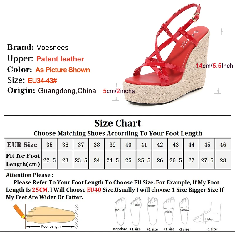 Summer Platform High Heels Comfort Wedges 14CM Catwalk Show Sandals European and American Style Sexy Fashion Stage Women Shoes