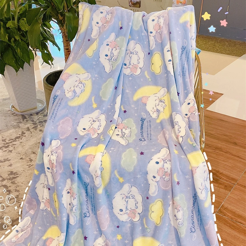 Japanese Style Flannel Blanket Lovely Nap Blanket Cartoon Bedroom Sofa Comfortable Warm Blanket Single Size Travel Cover Blanket