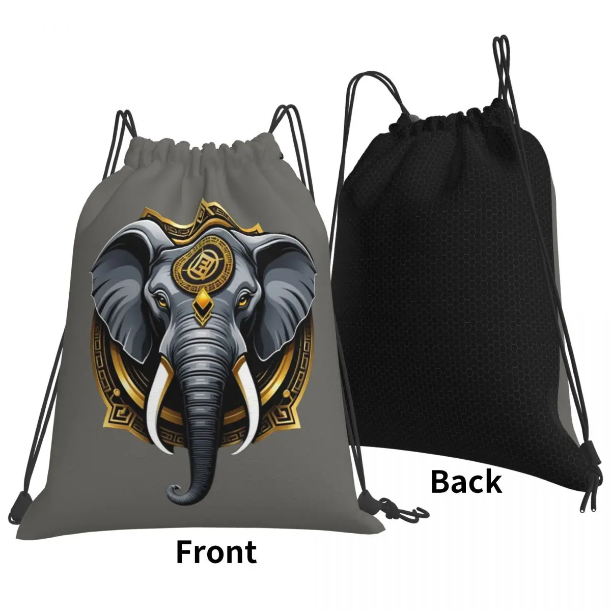 Hacker Elephant Backpacks Fashion Drawstring Bags Shoes Bag Book Bags for Man Woman School