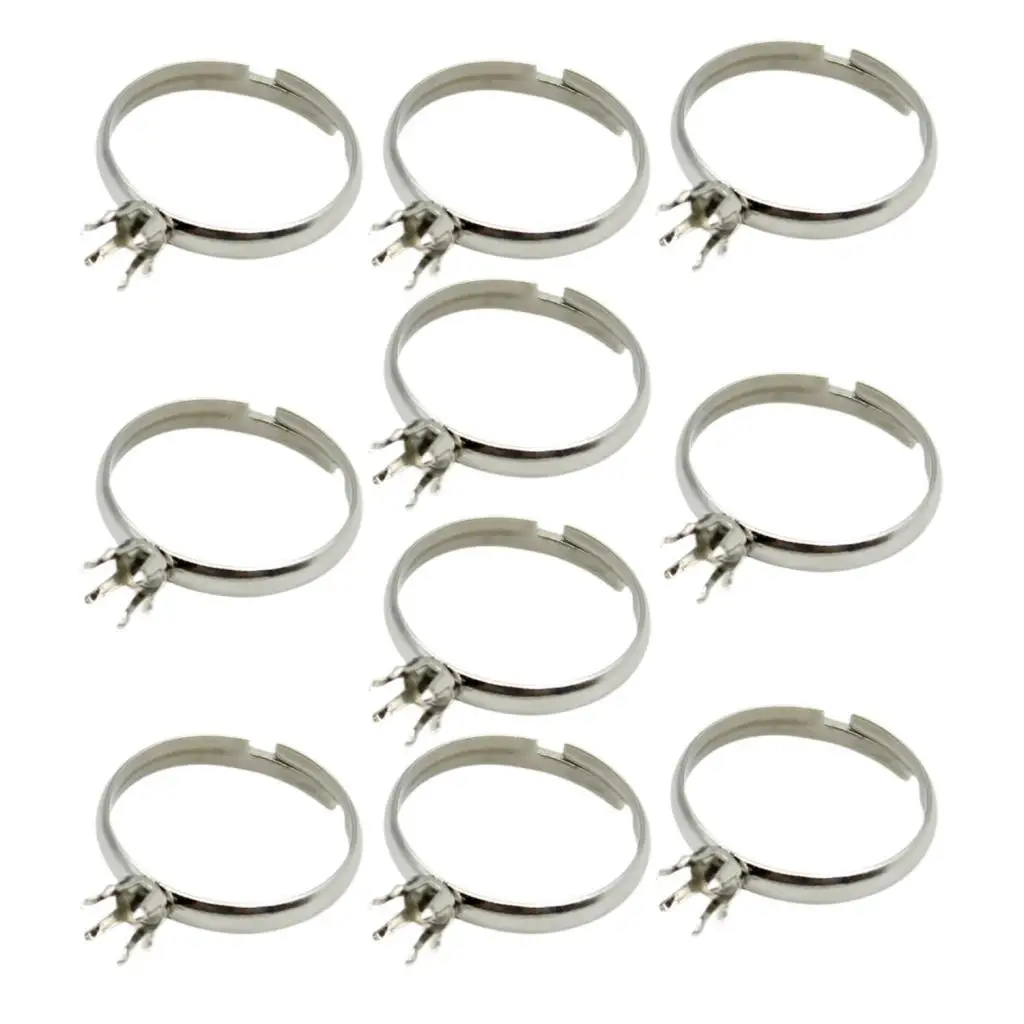 Six Claw Ring Blank Finger Component Adjustable Jewelry Base for Handmade Gemstone Ring Set