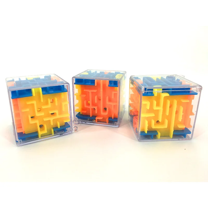 3D Maze Magic Cube Six-sided Transparent Puzzle Speed Cube Rolling Ball Magic Cubes Maze Toys For Children Stress Reliever Toys