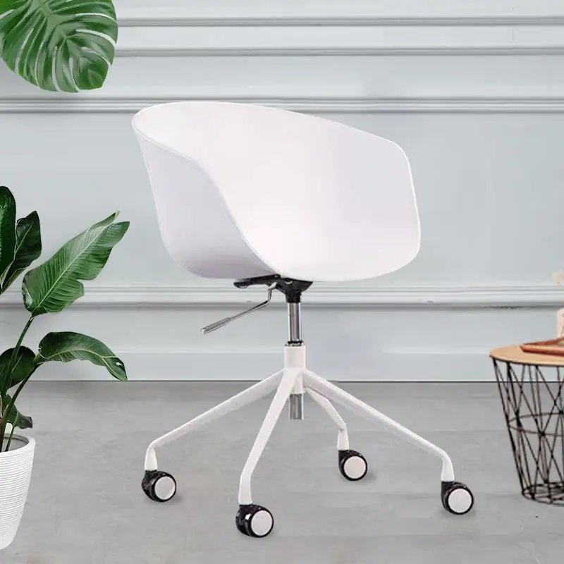 Minimalist Modern Adjustable Swivel Office Chair Nordic Sliding Computer Desk Chair for Dormitory
