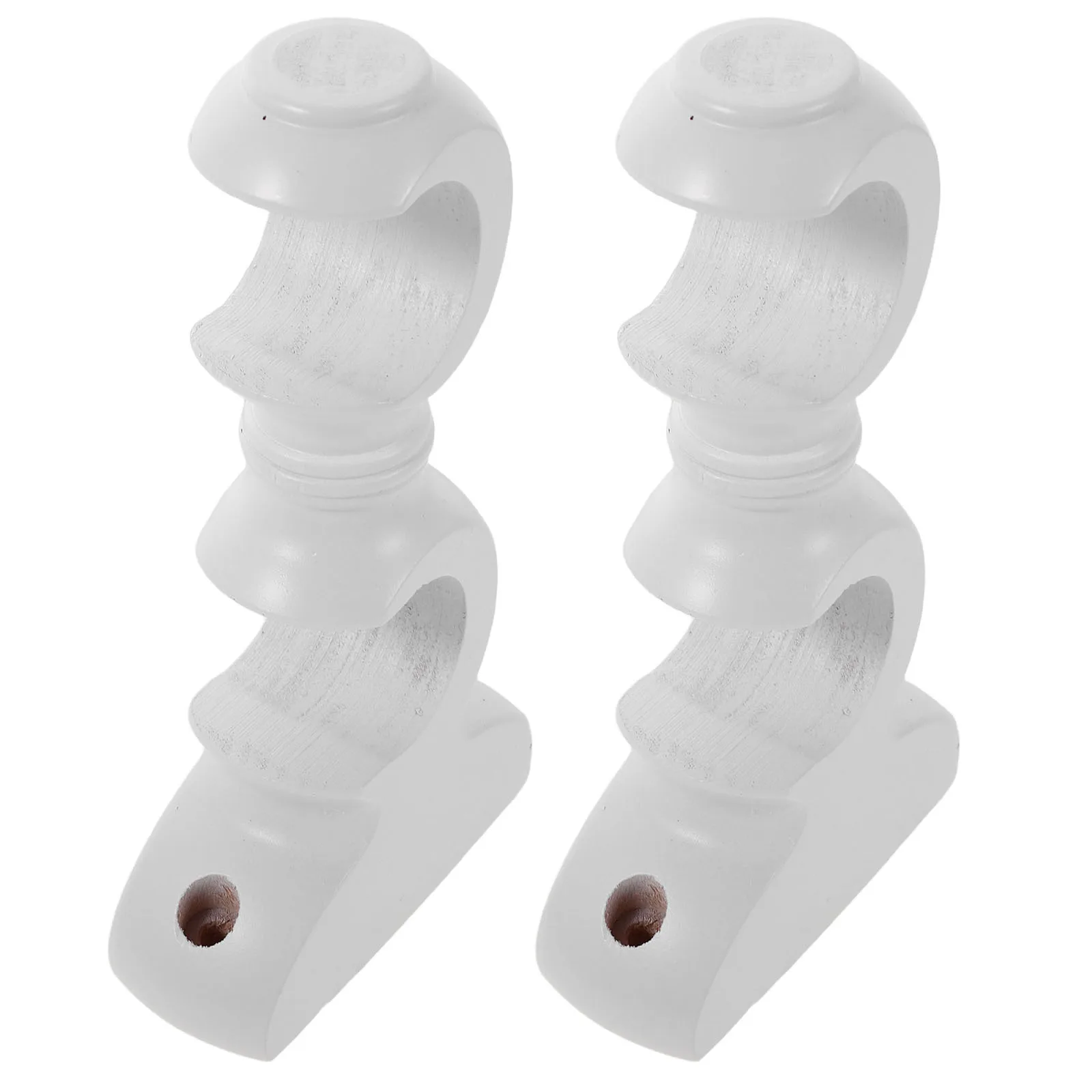 

2Pcs Wooden Curtain Rod Brackets 29Mm Inner Dia Wall Mounted Support Holders for Heavy Curtains Living Room Bedroom Decor