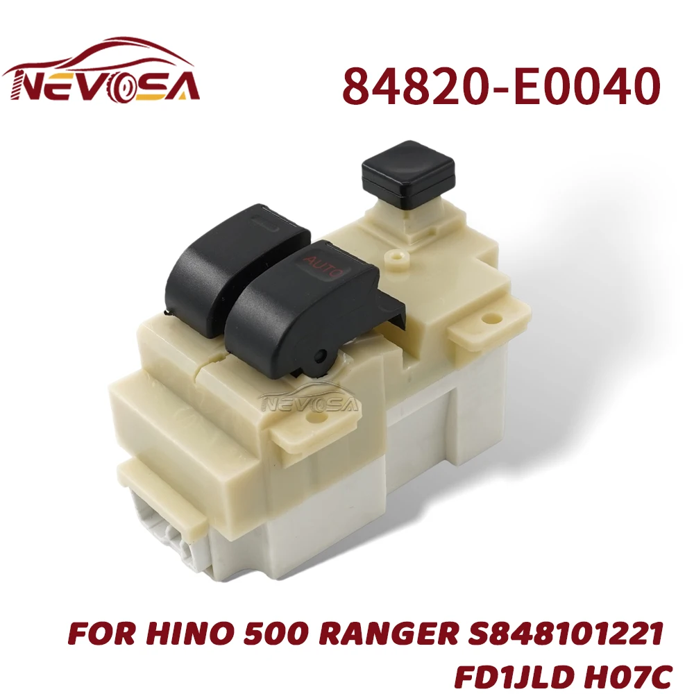 S848101221 RHD For HINO Ranger 500 Auto Power Window Control Switch Glass Unit 84820-E0040 84820E0040 S848101220 Front Right