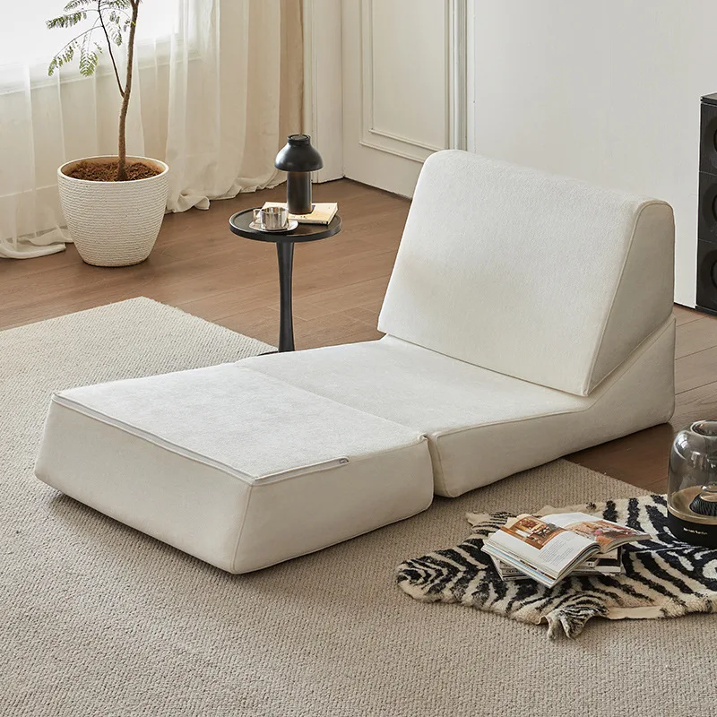 *Modern Design Fabric Compression Sofa for Small Spaces Foldable Lazy Recliner for Home Living Room Leisure