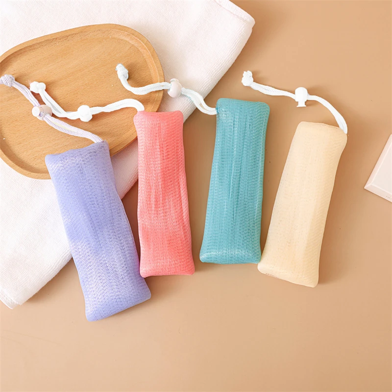 ﻿5Pcs Thickened Foaming Soap Bag Facial Cleanser Mesh Bag Shower Bubble Foam Net Baby Bath Body Washing Cleaning Mesh Bags