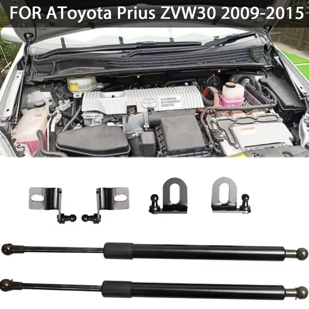 For Toyota Prius ZVW30 2009-2015 Front Hood Bonnet Gas Spring Struts Lift Support Modify Shock Damper Bars Car Accessories