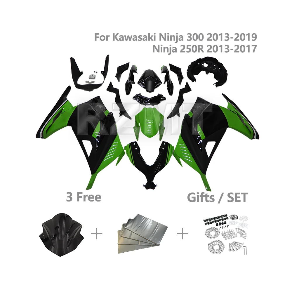 

ABS Full Motorcycle Fairing For Kawasaki Ninja300 2013-2019 Ninja250R 2013-2017 Ninja 300 250R Customized Fairings K0313-108a