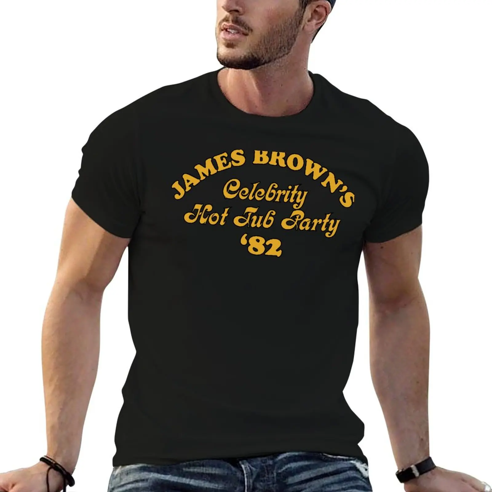 

James Brown's Celebrity Hot Tub Party T-Shirt cute tops graphic t shirt vintage anime tshirt Men's t-shirt