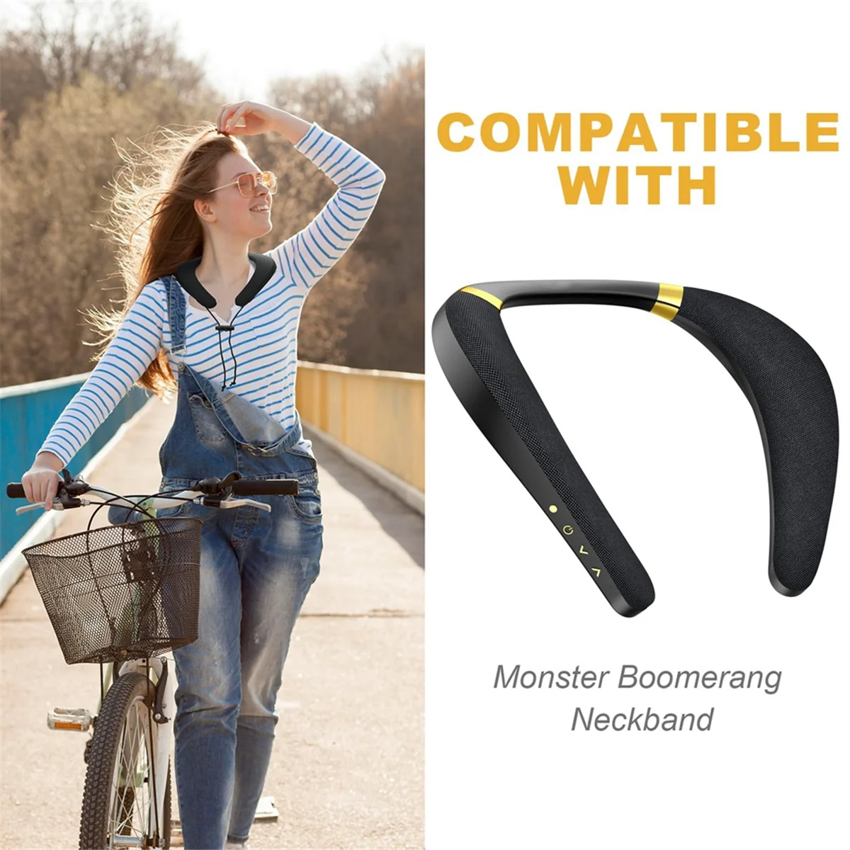 Чехол POP-lDust для динамика Monster Boomerang с шейным ремешком, динамика, шейный ремешок с защитой от потери, спортивный ремешок для пыли